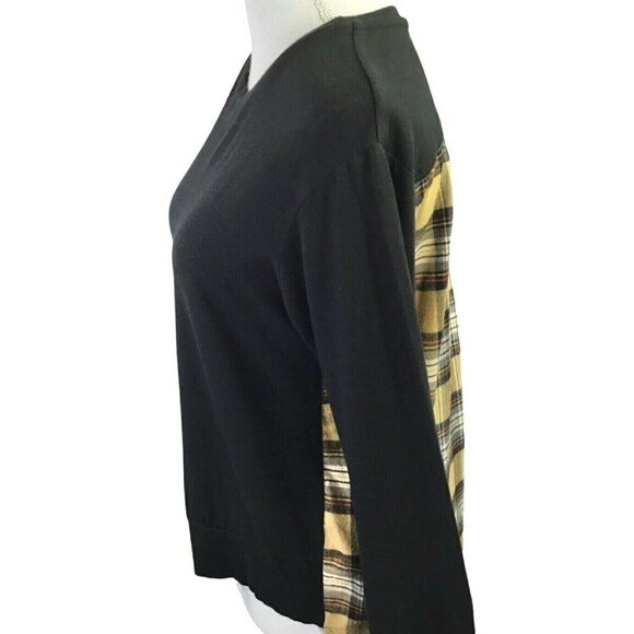 Southcott Threads Top Shirt Size 1 or Small Long Sleeve Bamboo Black Plaid - Picture 2 of 8